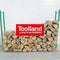 Toolland Verstelbaar houtrek voor brandhout en houtblokken, roestbestendig, breedte 150-220 cm, diepte 20-30 cm, hoogte 105 cm, binnen en buiten, onder dekzeil, eenvoudig te monteren, perfect voor houtopslag, haardhoutrek