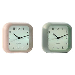 Bordsklocka Home ESPRIT Roze Munt (2 Stuks)