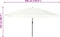 vidaXL - Tuinparasol - 395x245 - cm - Zand - Wit
