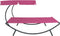 vidaXL - Loungebed - met - luifel - roze