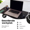 WURK Dubbelzijdige Bureau Onderlegger Kunstleer en Kurk - Bureau Organizer – Bureaumat – Bureau Accessoires – Muismat XXL - Inclusief Kabel Clip - Zwart Kurk - 120x60