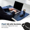 WURK Professionele Bureau Onderlegger Kunstleer – Bureau Organizer – Bureaumat – Bureau Accessoires – Muismat XXL– Inclusief Kabel Clip – 90x45 – Blauw