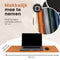 WURK Professionele Bureau Onderlegger Kunstleer – Bureau Organizer – Bureaumat – Bureau Accessoires – Muismat XXL– Inclusief Kabel Clip – 80x40 – Cognac Bruin