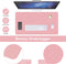 WURK Professionele Bureau Onderlegger Kunstleer - Bureau Organizer – Bureaumat – Bureau Accessoires – Muismat XXL– Inclusief Kabel Clip – 80x40 – Roze