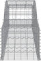vidaXL - Schanskorven - 4 - st - gewelfd - 300x50x40/60 - cm - gegalvaniseerd - ijzer