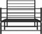 vidaXL - Bedframe - met - hoofd- - en - voeteneinde - metaal - zwart - 107x203 - cm