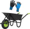 Kruiwagen 100 Liter - Luchtbanden - Max. 210 KG - Zwart - Incl. Handschoenen
