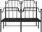 vidaXL - Bedframe - met - hoofd- - en - voeteneinde metaal - zwart - 120x190 - cm