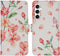 iMoshion Hoesje Geschikt voor Samsung Galaxy S23 FE Hoesje Met Pasjeshouder - iMoshion Design Softcase Bookcase - Wit / Blossom Watercolor White