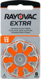 Rayovac Extra P13 - Hoortoestelbatterijen - Active Core Plus Technologie - Oranje