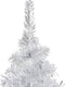 vidaXL - Kunstkerstboom - met - verlichting - en - kerstballen - 150 - cm - PET - zilver