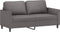 vidaXL - Tweezitsbank - 140 - cm - kunstleer - grijs