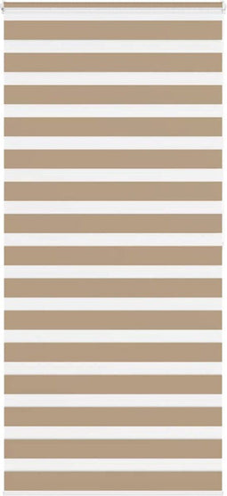 vidaXL - Zebra - Blind - 100x200 - cm - stofbreedte - 95,9 - cm - polyester - zandbruin