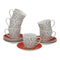 Versa Blume - Set van 6 koffiekopjes met schotel - Porselein multicolour (6 stuks)