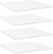 vidaXL - Wandschappen - 4 - st - 40x40x1,5 - cm - bewerkt - hout - wit