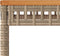 Tuintafel 38x38x42 cm poly rattan en acaciahout gemengd beige