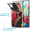 iMoshion Hoesje Geschikt voor Samsung Galaxy A71 Hoesje Siliconen - iMoshion Design hoesje - Zwart / Rood / Shattered Red Marble