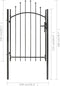 vidaXL - Poort - 1x2 - m - staal - zwart