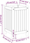 vidaXL - Plantenbak - met - voering - 31x31x50 - cm - massief - acaciahout