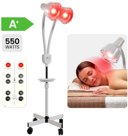 Resty® Infraroodlamp - 550W - Rood Licht Therapie - Timer - Dubbele Kop