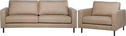 SAVALEN - Woonkamerset - Beige - Kunstleer