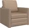vidaXL - Vloersofa - Bed - 2-in-1 - Cappuccino - 74x77x81 - cm - Kunstleer
