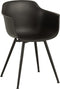 Eetkamerstoelen - Kuip stoel - Set van 4 kuipstoelen - Zwart Kunststof