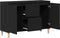 vidaXL - Dressoir - Zwart - Eiken - 101x35x60 - cm - Geengineerd - Hout