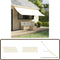 vidaXL - Uittrekbare luifel - 350x150 cm - Staal en stof - Crème