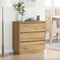 vidaXL - Nachtkastje - met - LED - Artisan - Eik - 71x34,5x75 - cm - Gefabriceerd - Hout