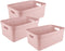 Sunware opbergbox Sigma - kunststof - 45 liter - lichtroze - opberg dozen/bakken - opbergers - 39 x 59 x 24 cm