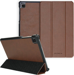 Selencia Tablet Hoes Geschikt voor Samsung Galaxy Tab A7 Lite - Selencia Nuria Vegan Lederen Trifold Bookcase - Bruin