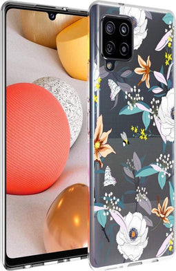 iMoshion Hoesje Geschikt voor Samsung Galaxy A42 Hoesje Siliconen - iMoshion Design hoesje - Meerkleurig / Transparant / English Garden