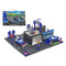 Parkeergarage met voertuigen Police S1122640 Blauw