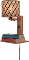 GOOD&MOJO Wandlamp Java - Bamboe/Zwart - 30x22x52cm - Binnen Modern