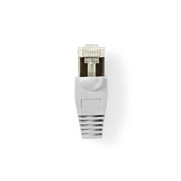 Nedis RJ45-Connector - Male - Solid FTP CAT5e - Recht - Verguld - 10 Stuks - PVC - Grijs / Transparant - Envelop