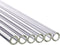 Relaxdays glazen rietjes - herbruikbaar - 6 stuks - met schoonmaakborstels (6 stuks)