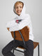 JACK&JONES JUNIOR JJECORP LOGO SWEAT HOOD NOOS JR - Jongens Trui met Capuchon en Kangoeroezak - Maat 176