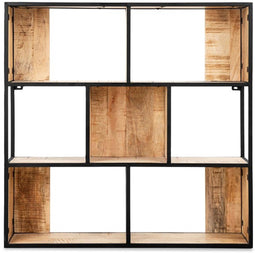 Wandrek Nova vierkant mangohout 80x80 cm