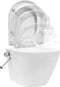 vidaXL - Hangend - toilet - randloos - met - verborgen - stortbak - keramiek - wit