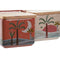Zoutvaatje met deksel Home ESPRIT Beige Roze Terra cotta Lila Bamboe 750 ml 14 x 12,5 x 12 cm (2...