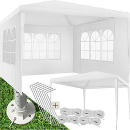 Tectake Barinas - Partytent - Opvouwbaar - Waterdicht - 300 x 300 cm - Wit