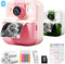 Kindercamera met Fotospeurtocht & Fotoprinter - Digitale Camera Kinderen - 11-in-1 Camera - Oplaadbaar - 48MP - Foto printer - Roze - Fototoestel