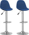 vidaXL - Barkrukken - 2 - st - stof - blauw