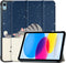 Lunso - Geschikt voor iPad 10 (2022) - Tri-Fold Bookcase hoes - Lazy Cat