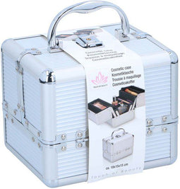 Zilveren Make-up Koffer - 5 Compartimenten - Aluminium