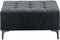 ABERDEEN - Ottomaan - Zwart - 80 x 80 cm - Fluweel