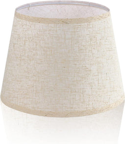 LgowithU AC884 - Lampenkap - 30 cm breed x 20 cm hoog - Linnen zwart/beige