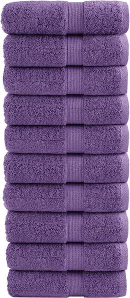 vidaXL - Gastendoekjes - SOLUND - 10 - st - 600 - g/m² - 30x30 - cm - paars