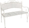 Mica Decorations Provence Tuinbank - L107,5 x B50,5 x H91 cm - Metaal - Wit
